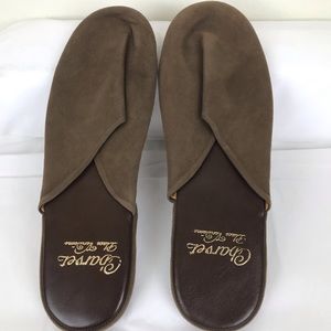 Charvet Place Vendome Brown Suede Leather Slippers